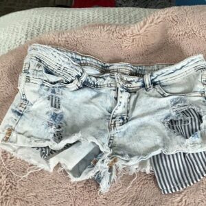 Almost famous Distressed Denim Shorts size 9